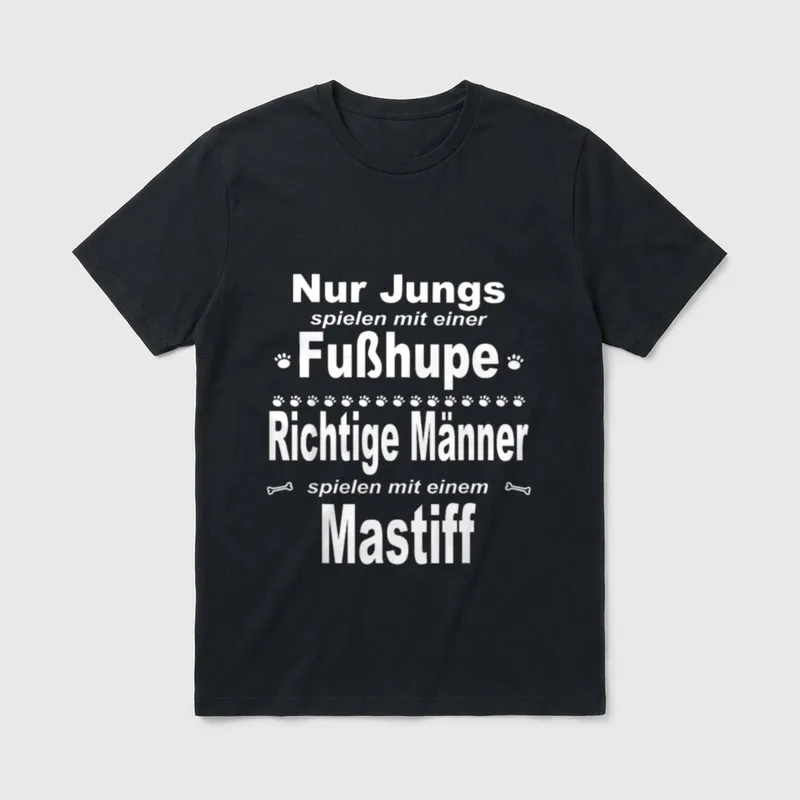Mastiff Fußhupe Männer Mastiff T-Shirt – Klassisches T-Shirt in Schwarz