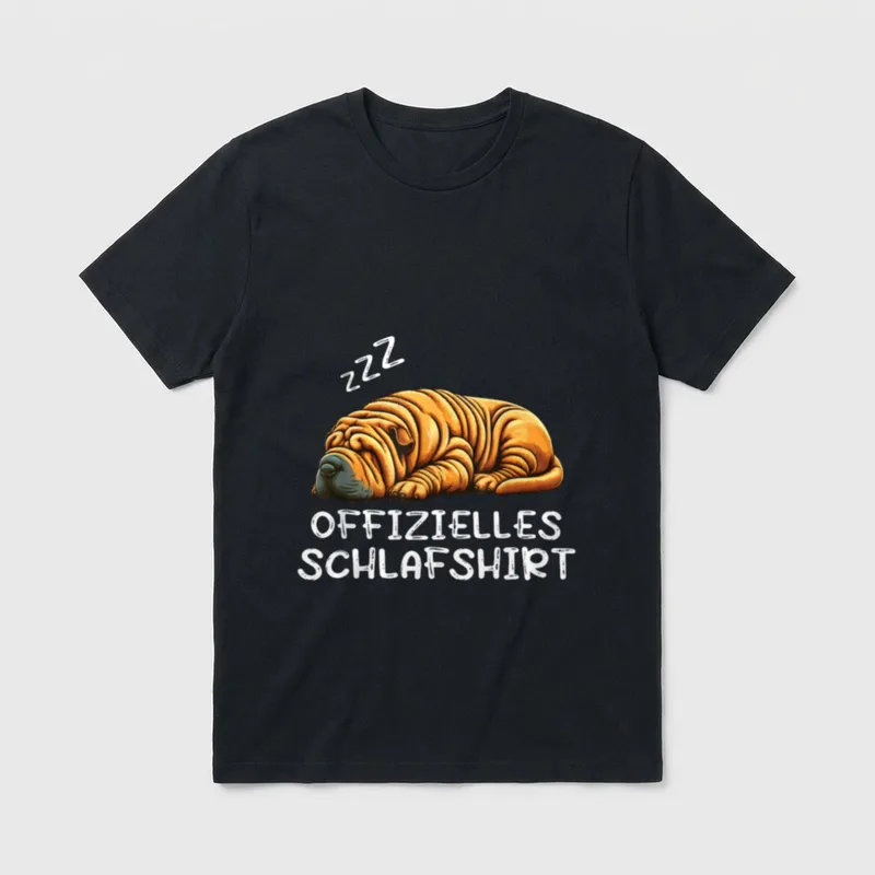 Offizielles Schlafshirt Shar pei T-Shirt – Klassisches T-Shirt in Schwarz