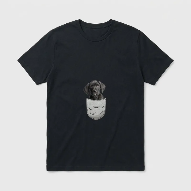 Deutsche Dogge Welpe Apollo T-Shirt – Klassisches T-Shirt in Schwarz