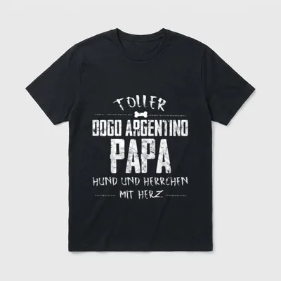 Toller Dogo Argentino Papa T-Shirt – Klassisches T-Shirt in Schwarz