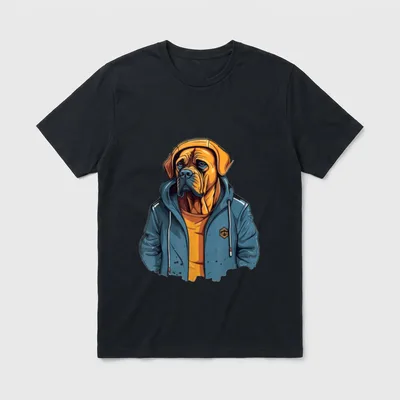 Boerboel Hund Herrchen Frauchen T-Shirt 0092 – Klassisches T-Shirt in Schwarz