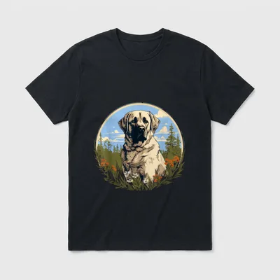 Kangal Hund Kangal T-Shirt 0093 – Klassisches T-Shirt in Schwarz