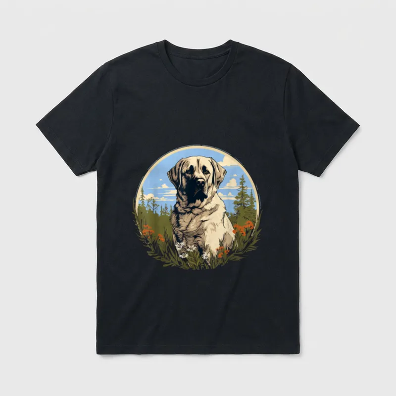 Kangal Hund Kangal T-Shirt 0093 – Klassisches T-Shirt in Schwarz