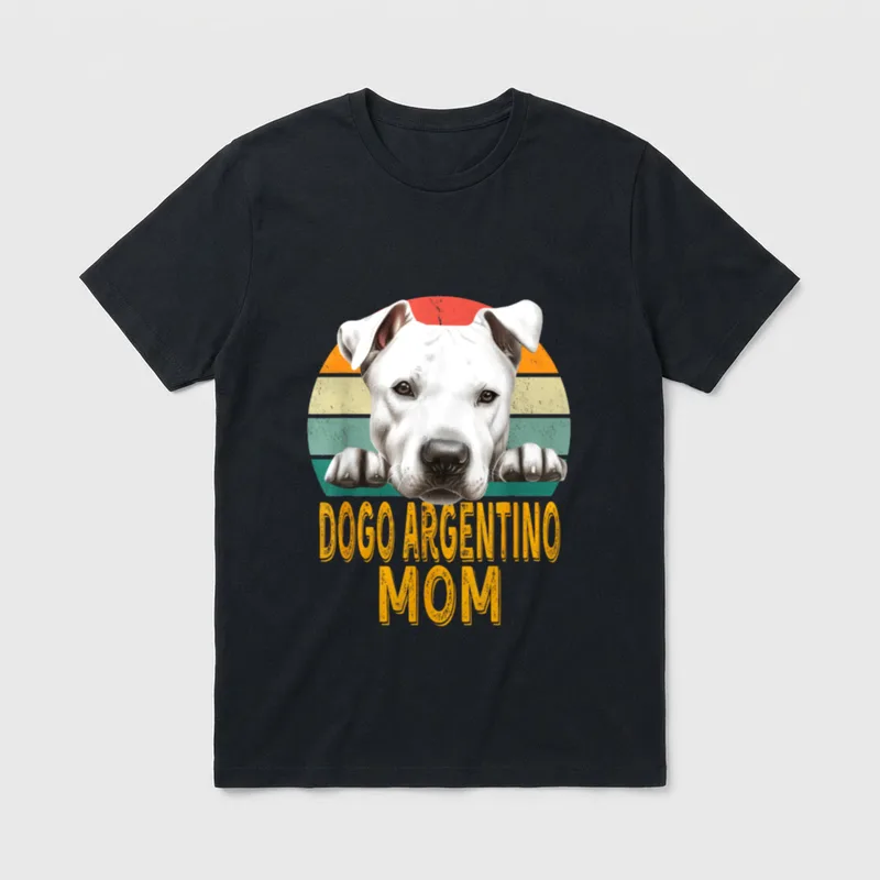 Dogo Argentino Mom Lustiges T-Shirt – Klassisches T-Shirt in Schwarz