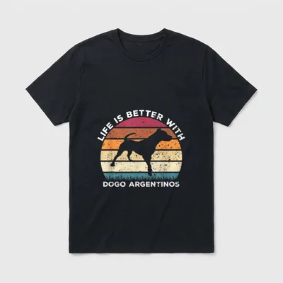 Dogo Argentino Life is T-Shirt – Klassisches T-Shirt in Schwarz