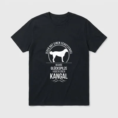 Kangal Schutzengel Hund Hunde T-Shirt 0110 – Klassisches T-Shirt in Schwarz