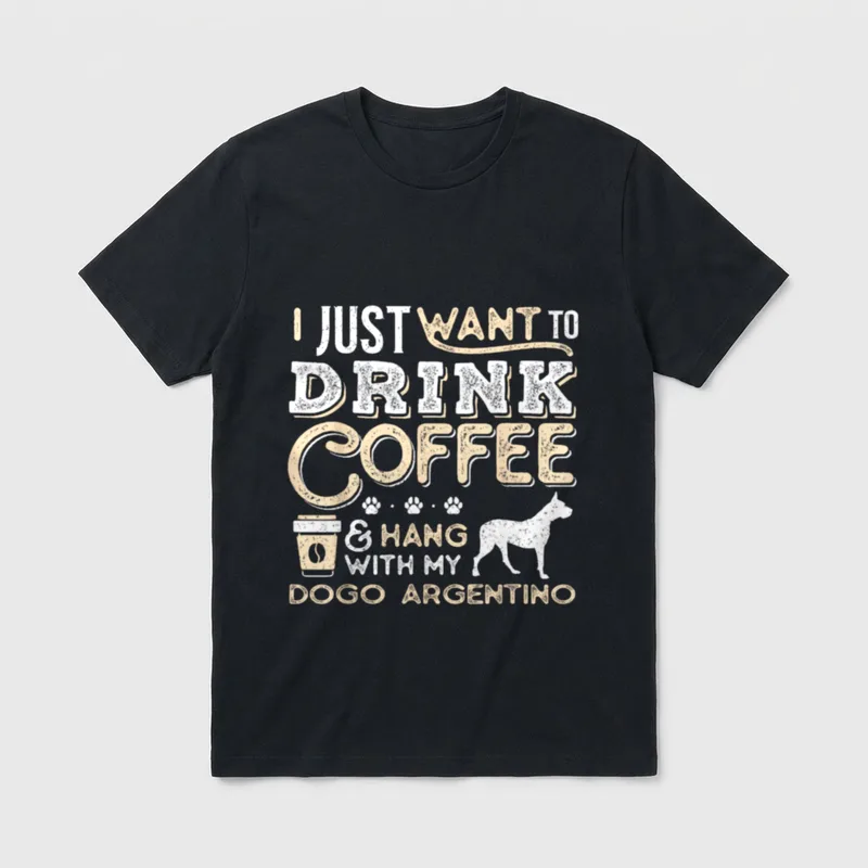 Dogo Argentino Mama Papa T-Shirt – Klassisches T-Shirt in Schwarz