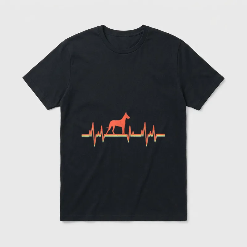 Deutsche Dogge T-Shirt 0121 – Klassisches T-Shirt in Schwarz