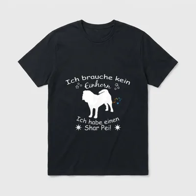 Shar Pei Shar Pei T-Shirt 0122 – Klassisches T-Shirt in Schwarz