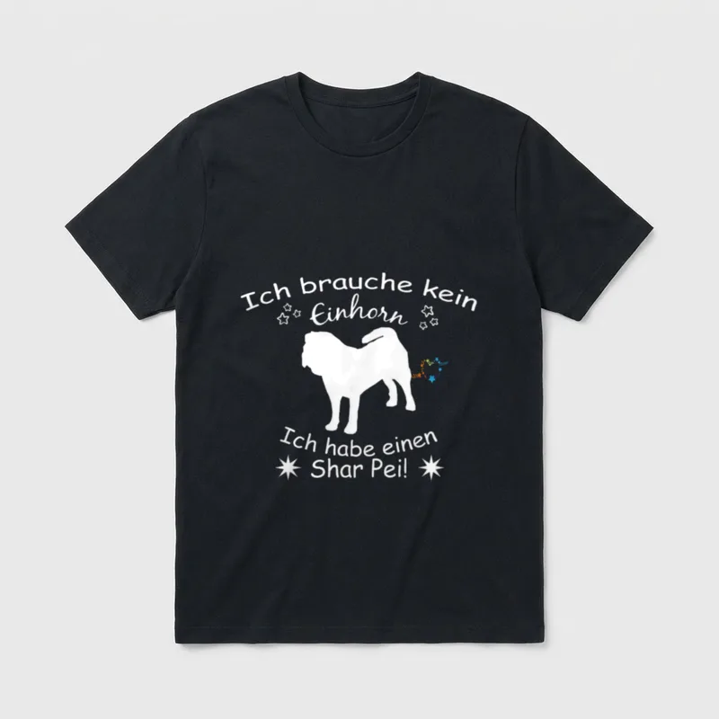 Shar Pei Shar Pei T-Shirt 0122 – Klassisches T-Shirt in Schwarz