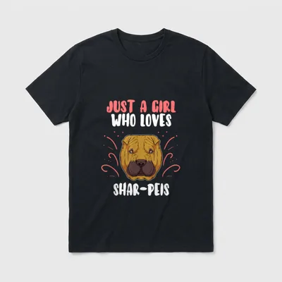 Just A Girl Who Doggen, Molosser & Herdenschutzhunde T-Shirt – Klassisches T-Shirt in Schwarz