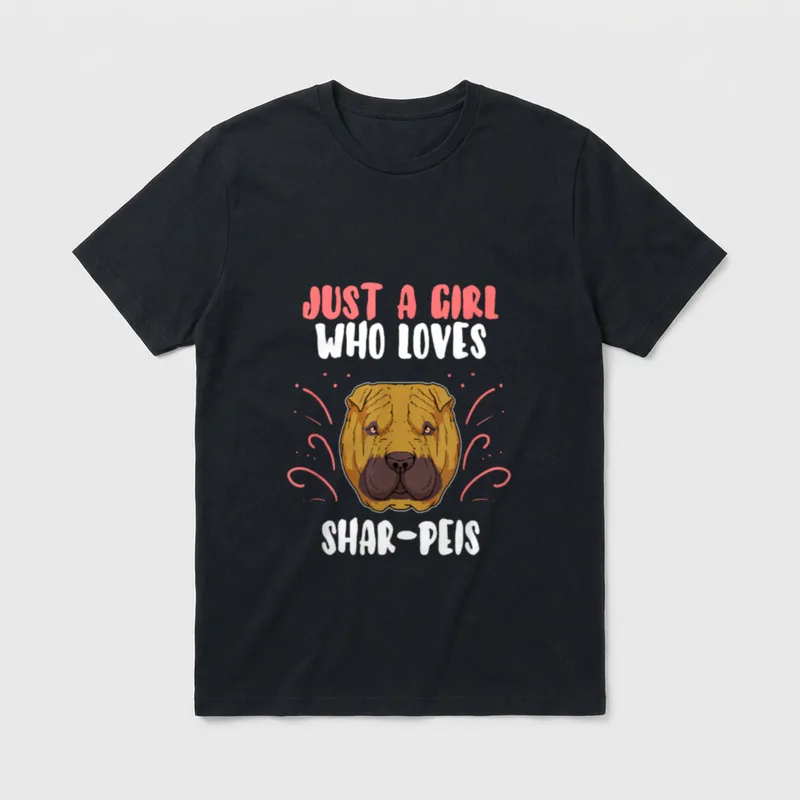 Just A Girl Who Doggen, Molosser & Herdenschutzhunde T-Shirt – Klassisches T-Shirt in Schwarz