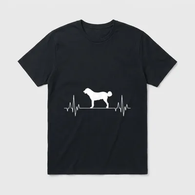 Kangal Hirtenhund Herzschlag EKG T-Shirt – Klassisches T-Shirt in Schwarz