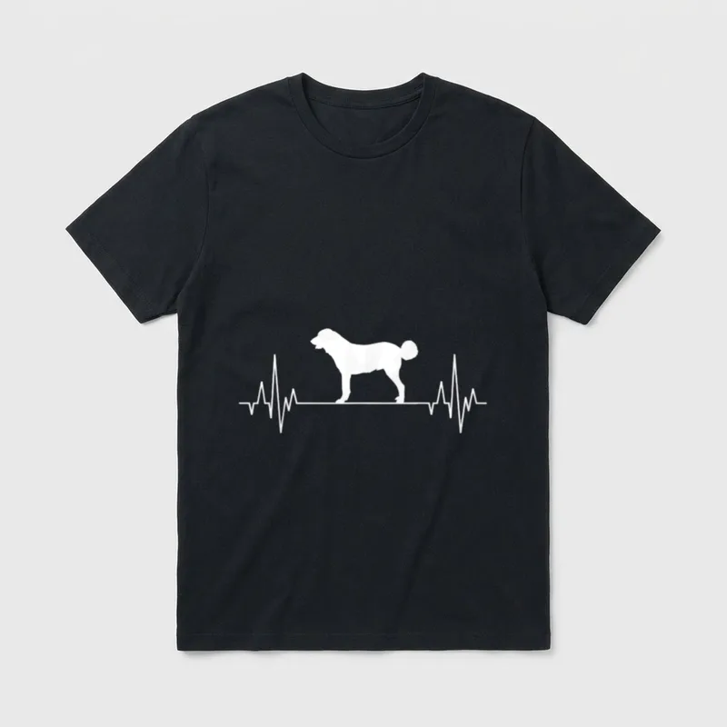 Kangal Hirtenhund Herzschlag EKG T-Shirt – Klassisches T-Shirt in Schwarz