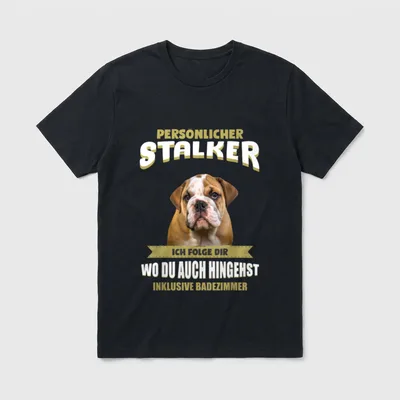 Old English Bulldog Englische T-Shirt – Klassisches T-Shirt in Schwarz