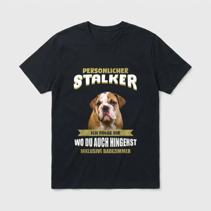 Old English Bulldog Englische T-Shirt – Klassisches T-Shirt in Schwarz