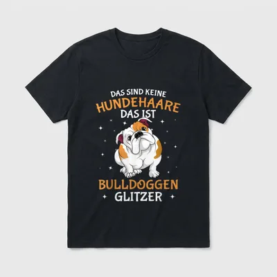 Englische Bulldogge & Hunde T-Shirt – Klassisches T-Shirt in Schwarz
