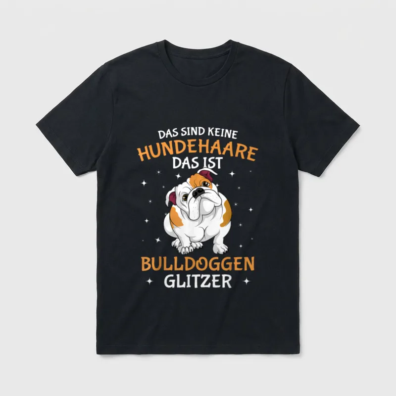 Englische Bulldogge & Hunde T-Shirt – Klassisches T-Shirt in Schwarz