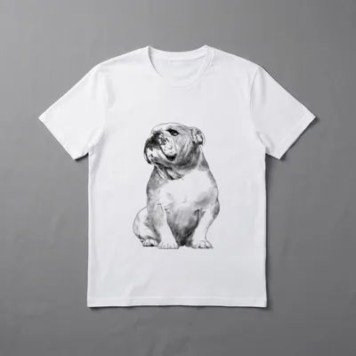 Hund Englische Bulldogge T-Shirt 0014 – Klassisches T-Shirt in Schwarz