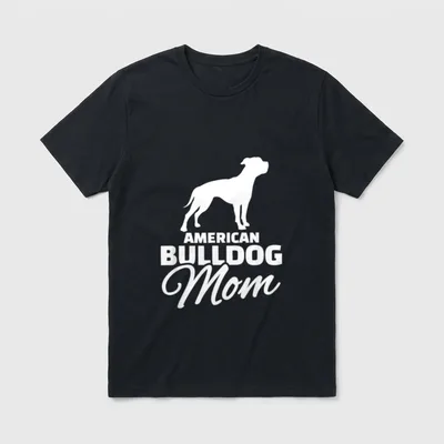 Amerikanische Bulldogge Mama T-Shirt – Klassisches T-Shirt in Schwarz