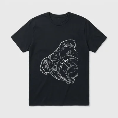 Hund Englische Bulldogge T-Shirt 0026 – Klassisches T-Shirt in Schwarz