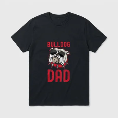 Bulldog Dad Englische Bulldoggen T-Shirt – Klassisches T-Shirt in Schwarz