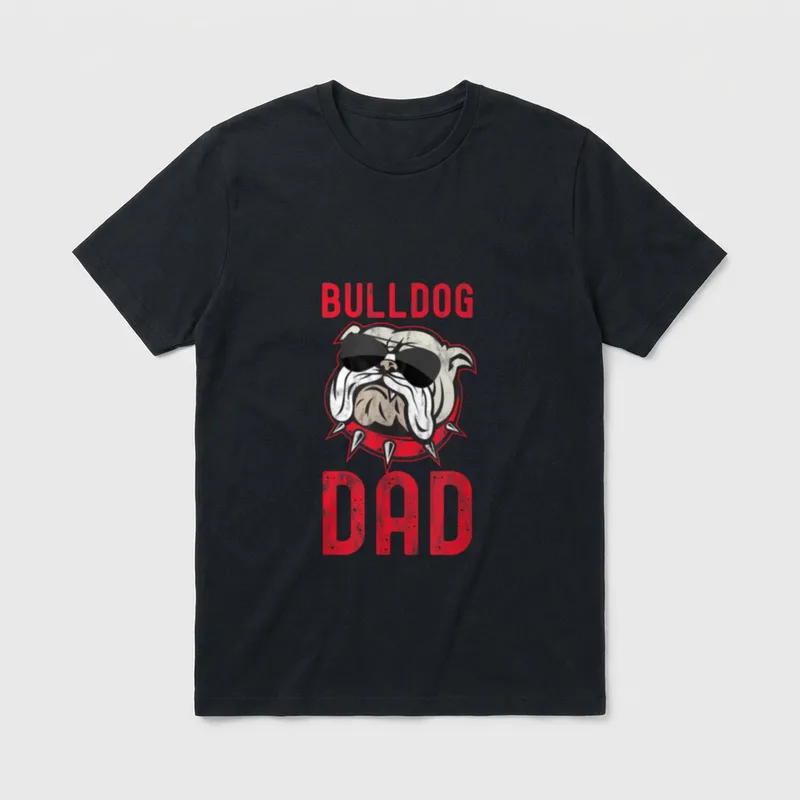 Bulldog Dad Englische Bulldoggen T-Shirt – Klassisches T-Shirt in Schwarz