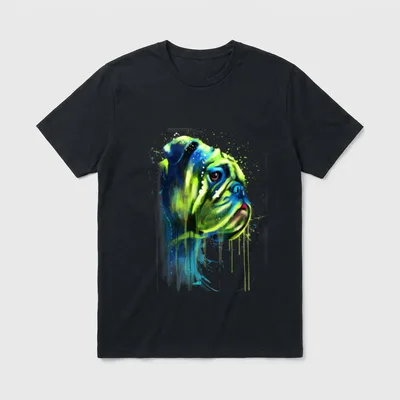 Englische Bulldogge Hund T-Shirt 0028 – Klassisches T-Shirt in Schwarz