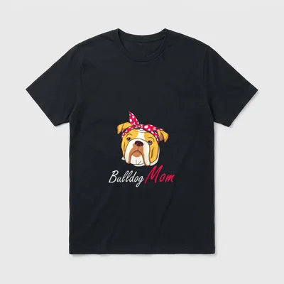 Bulldogge Hunde Mama Frauchen T-Shirt – Klassisches T-Shirt in Schwarz