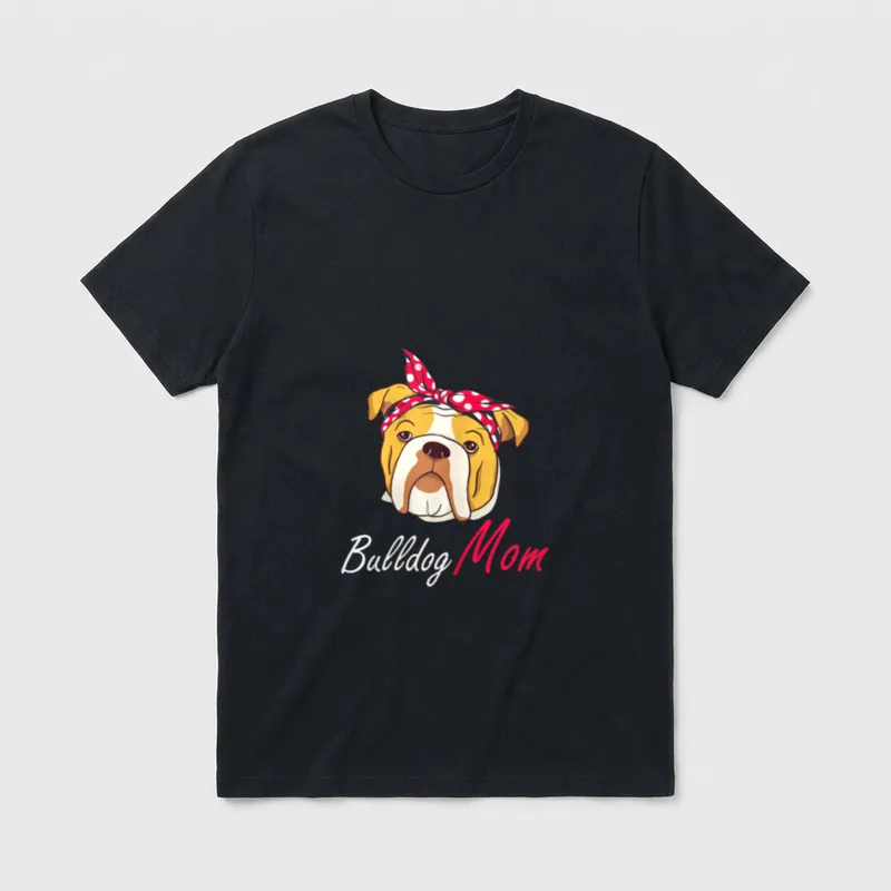 Bulldogge Hunde Mama Frauchen T-Shirt – Klassisches T-Shirt in Schwarz