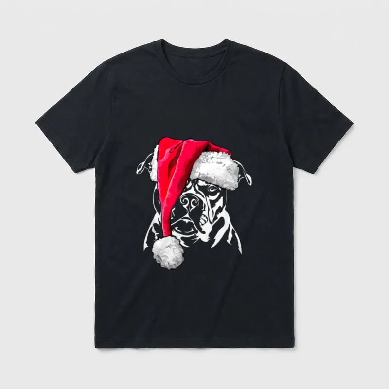 Old English Bulldog Weihnachten T-Shirt – Klassisches T-Shirt in Schwarz
