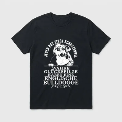 Hunde Spruch Glückspilze haben T-Shirt – Klassisches T-Shirt in Schwarz