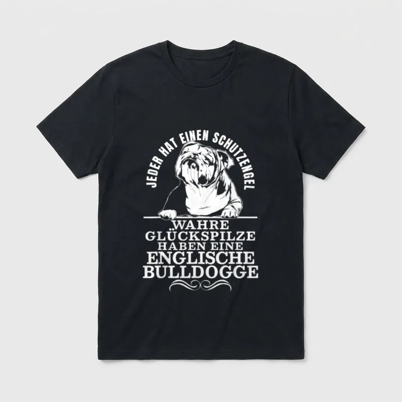 Hunde Spruch Glückspilze haben T-Shirt – Klassisches T-Shirt in Schwarz
