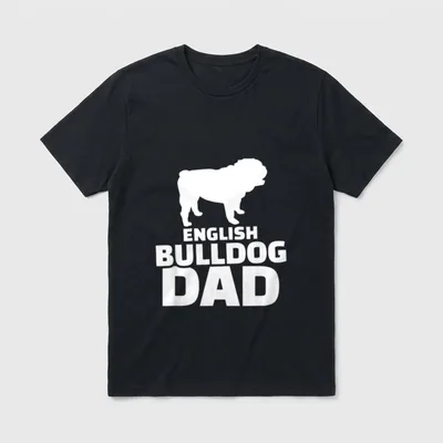Englische Bulldogge Papa T-Shirt – Klassisches T-Shirt in Schwarz