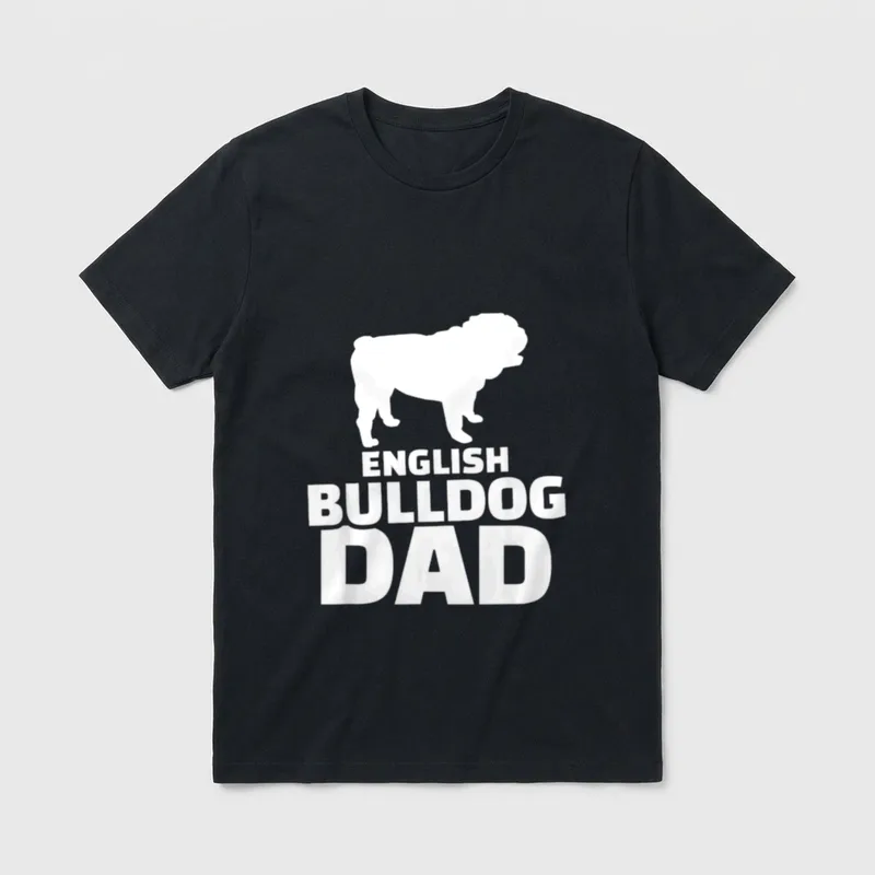 Englische Bulldogge Papa T-Shirt – Klassisches T-Shirt in Schwarz