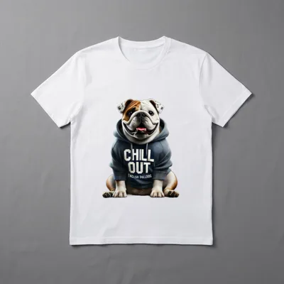 Englische Bulldogge Chill Chillen T-Shirt – Klassisches T-Shirt in Schwarz