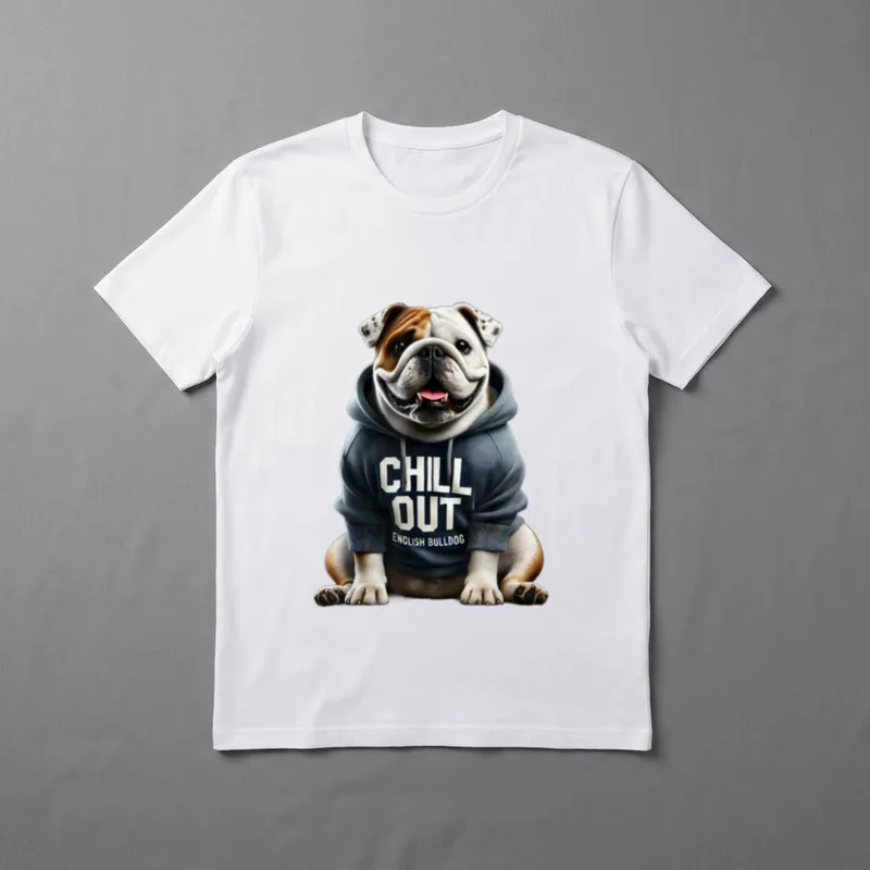 Englische Bulldogge Chill Chillen T-Shirt – Klassisches T-Shirt in Schwarz