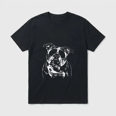 Lustiger Old English Bulldog T-Shirt – Klassisches T-Shirt in Schwarz