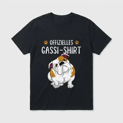 Offizielles Gassi Englische Bulldogge T-Shirt – Klassisches T-Shirt in Schwarz