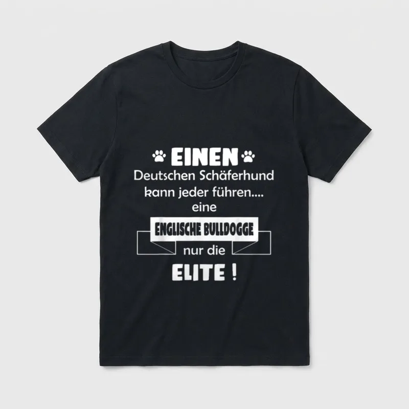 Old English Bulldog Englische T-Shirt 0062 – Klassisches T-Shirt in Schwarz