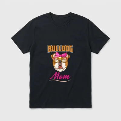 Bulldog Mom Englische Bulldogge T-Shirt – Klassisches T-Shirt in Schwarz