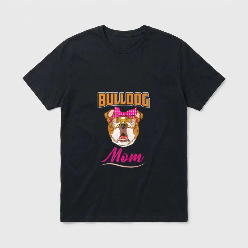 Bulldog Mom Englische Bulldogge T-Shirt – Klassisches T-Shirt in Schwarz