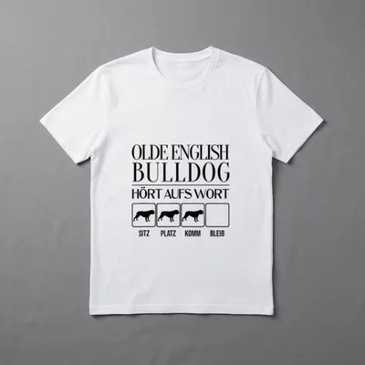 OE Bulldog Hört aufs T-Shirt – Klassisches T-Shirt in Schwarz