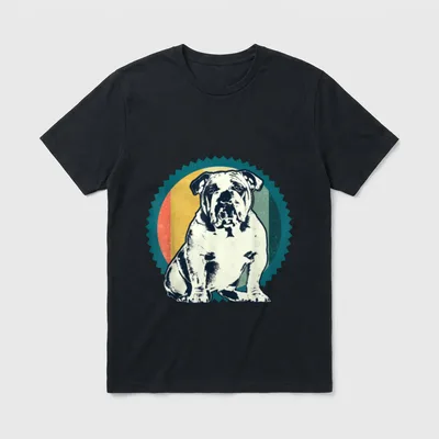 Vintage Englische Bulldogge Idee T-Shirt – Klassisches T-Shirt in Schwarz
