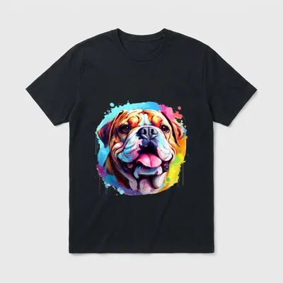 Continental Bulldog Porträt Portrait T-Shirt – Klassisches T-Shirt in Schwarz
