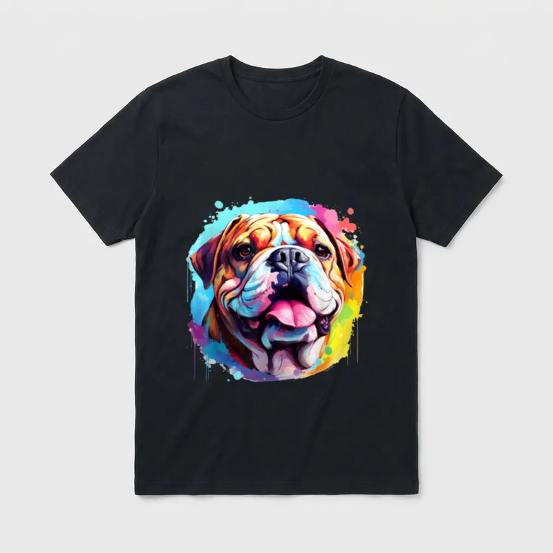 Continental Bulldog Porträt Portrait T-Shirt – Klassisches T-Shirt in Schwarz