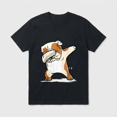 Englische Bulldogge DAB Dance T-Shirt – Klassisches T-Shirt in Schwarz