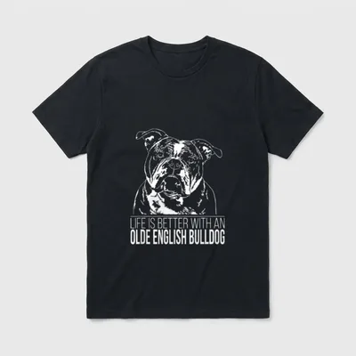 Olde English Bulldog life T-Shirt – Klassisches T-Shirt in Schwarz