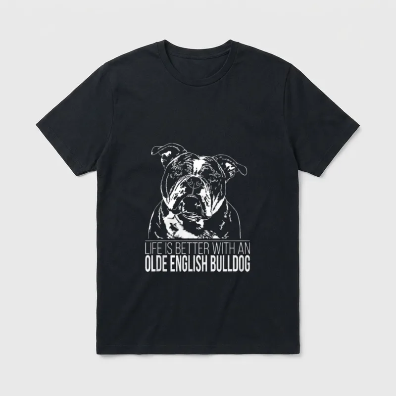 Olde English Bulldog life T-Shirt – Klassisches T-Shirt in Schwarz