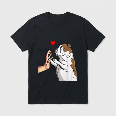 Englische Bulldogge Liebe Frauchen T-Shirt – Klassisches T-Shirt in Schwarz